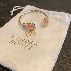 Kendra Scott Pink Gemstone adjustable cuff  bracelet